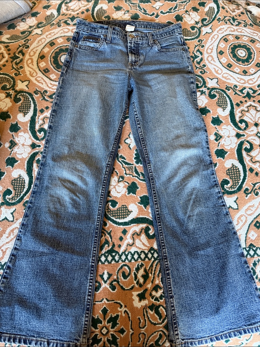 New York & Company Medium Blue Flare Jeans